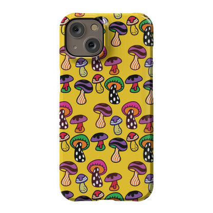 Funky Mushroom Pattern Phone Case