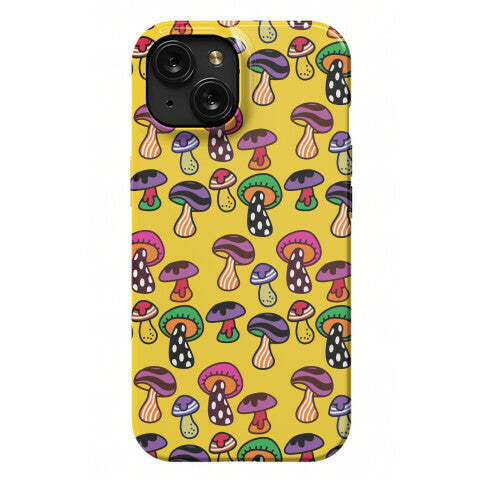 Funky Mushroom Pattern Phone Case