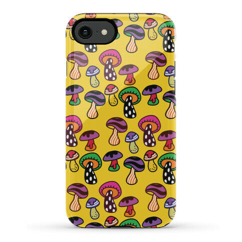 Funky Mushroom Pattern Phone Case