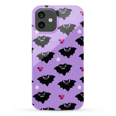 Pastel Goth Bats Pattern Phone Case