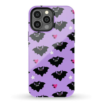 Pastel Goth Bats Pattern Phone Case