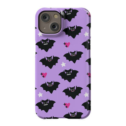 Pastel Goth Bats Pattern Phone Case