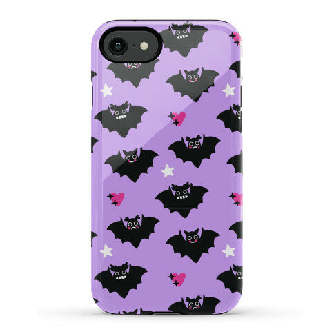 Pastel Goth Bats Pattern Phone Case