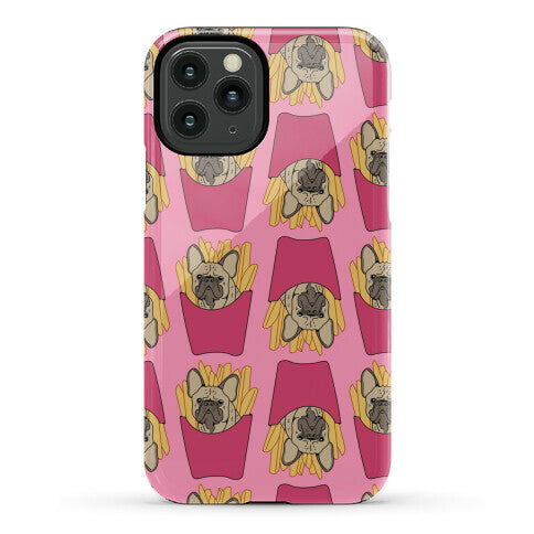 French Fry French Bulldog Pattern Phone Case