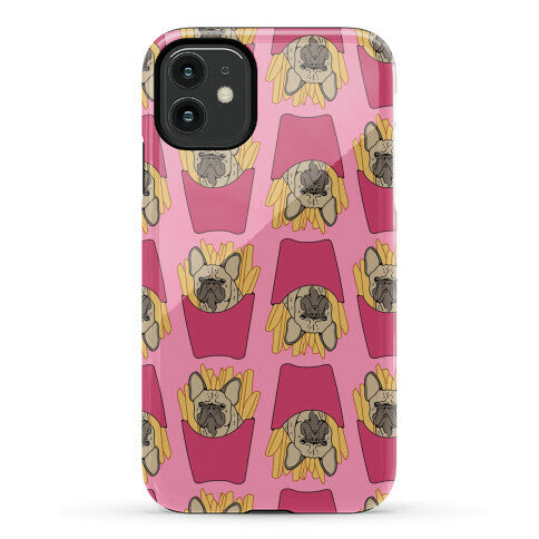 French Fry French Bulldog Pattern Phone Case