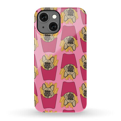 French Fry French Bulldog Pattern Phone Case