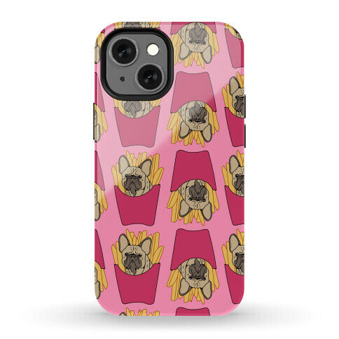 French Fry French Bulldog Pattern Phone Case