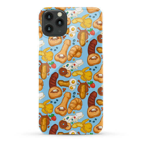 Phallic Breakfast Pattern Phone Case
