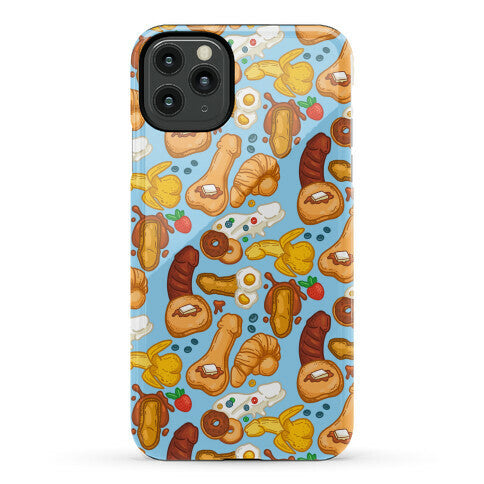 Phallic Breakfast Pattern Phone Case