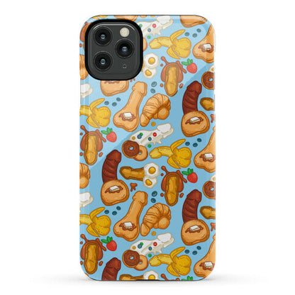 Phallic Breakfast Pattern Phone Case