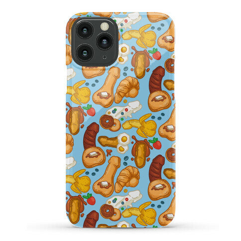 Phallic Breakfast Pattern Phone Case