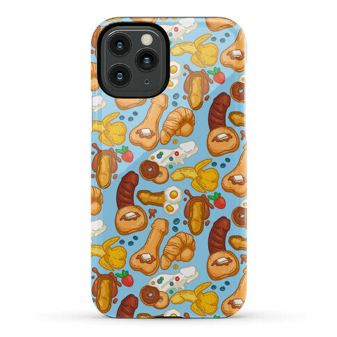 Phallic Breakfast Pattern Phone Case