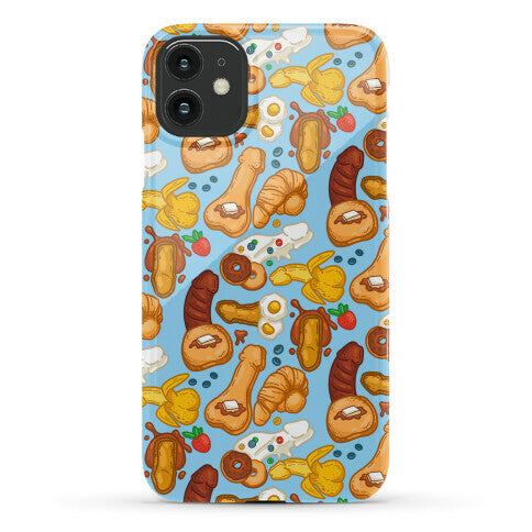 Phallic Breakfast Pattern Phone Case