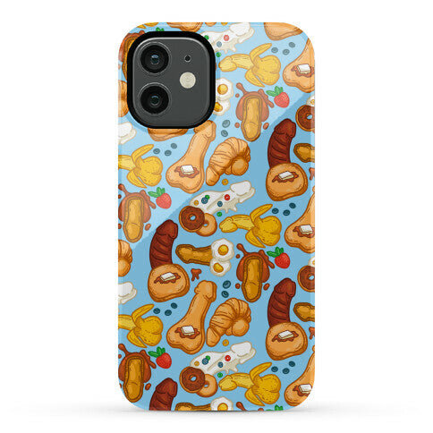 Phallic Breakfast Pattern Phone Case