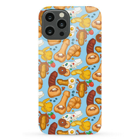 Phallic Breakfast Pattern Phone Case