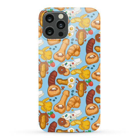 Phallic Breakfast Pattern Phone Case