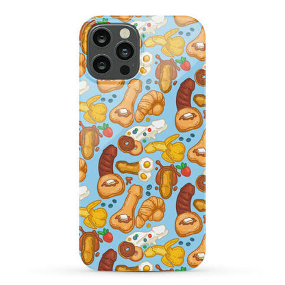 Phallic Breakfast Pattern Phone Case