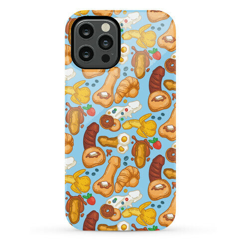 Phallic Breakfast Pattern Phone Case