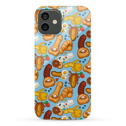 Phallic Breakfast Pattern Phone Case
