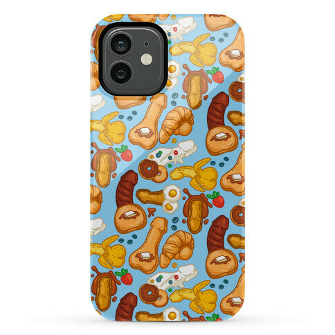 Phallic Breakfast Pattern Phone Case