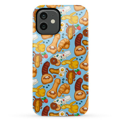 Phallic Breakfast Pattern Phone Case