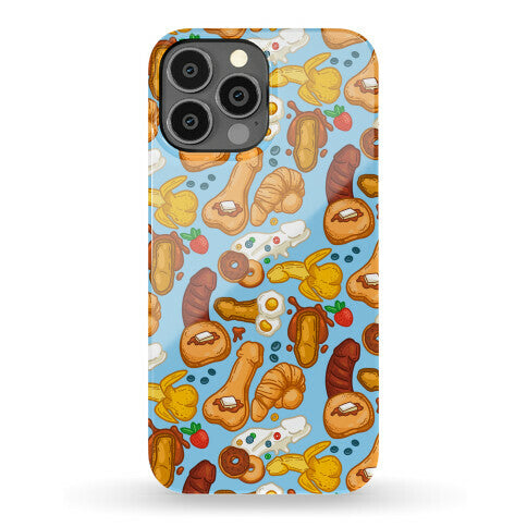 Phallic Breakfast Pattern Phone Case