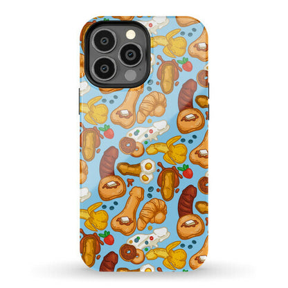 Phallic Breakfast Pattern Phone Case