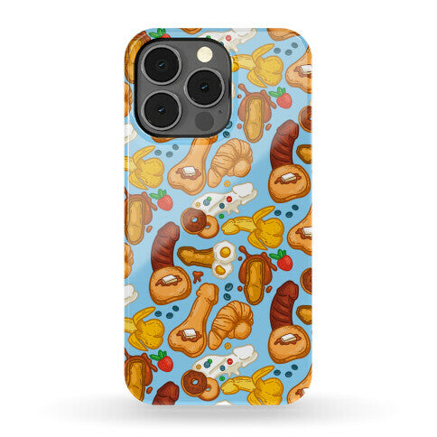 Phallic Breakfast Pattern Phone Case