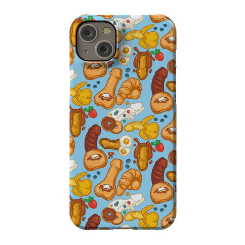 Phallic Breakfast Pattern Phone Case