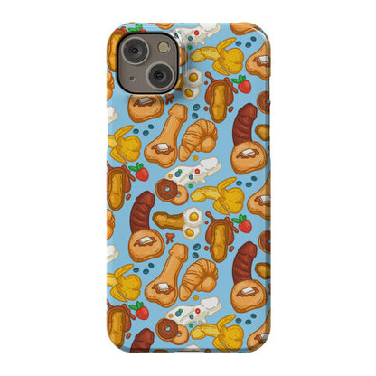 Phallic Breakfast Pattern Phone Case
