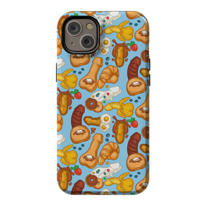 Phallic Breakfast Pattern Phone Case