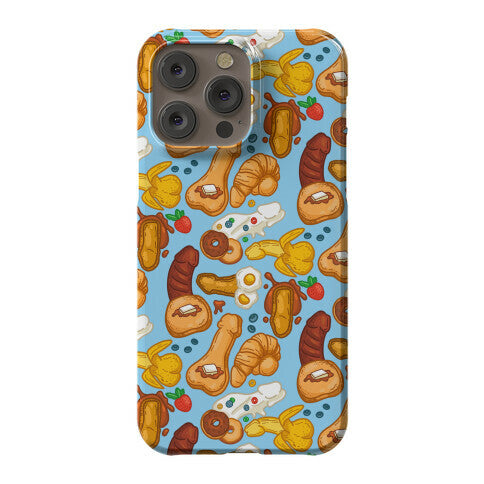 Phallic Breakfast Pattern Phone Case
