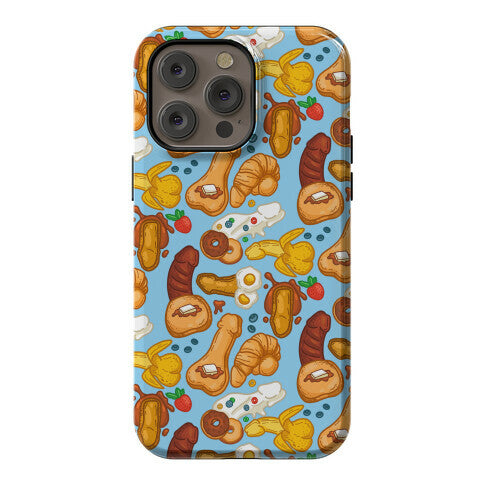 Phallic Breakfast Pattern Phone Case