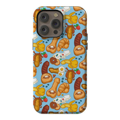 Phallic Breakfast Pattern Phone Case