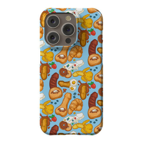 Phallic Breakfast Pattern Phone Case