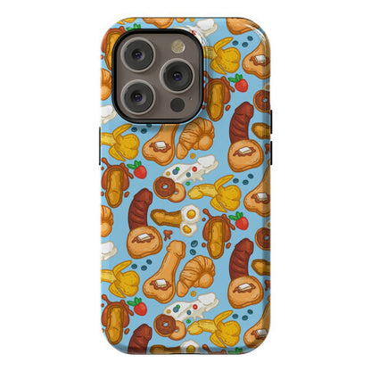 Phallic Breakfast Pattern Phone Case