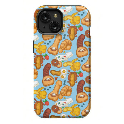 Phallic Breakfast Pattern Phone Case