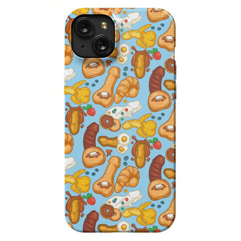 Phallic Breakfast Pattern Phone Case