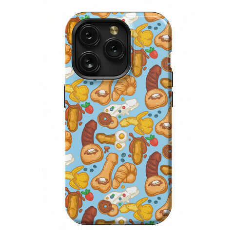 Phallic Breakfast Pattern Phone Case