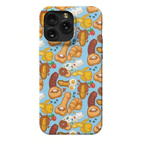 Phallic Breakfast Pattern Phone Case