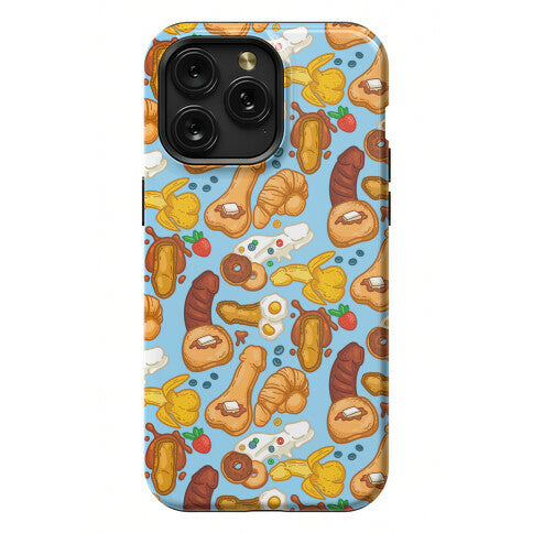 Phallic Breakfast Pattern Phone Case