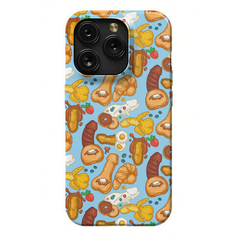 Phallic Breakfast Pattern Phone Case