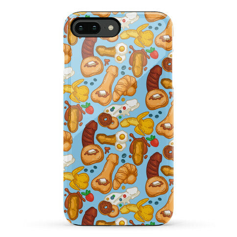 Phallic Breakfast Pattern Phone Case