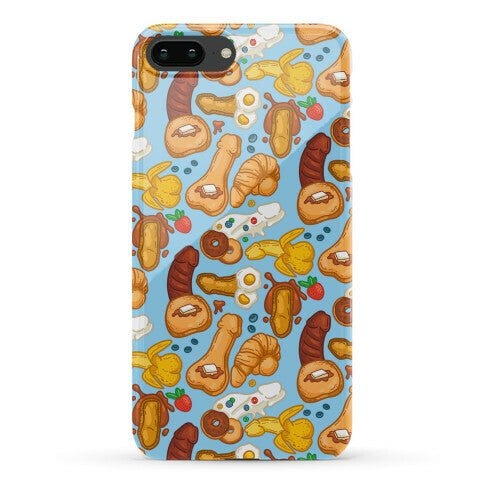 Phallic Breakfast Pattern Phone Case