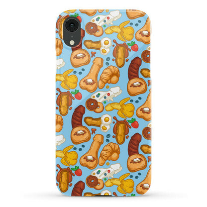 Phallic Breakfast Pattern Phone Case