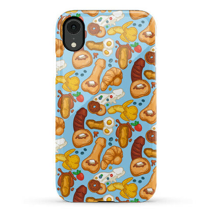 Phallic Breakfast Pattern Phone Case