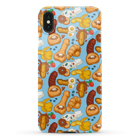 Phallic Breakfast Pattern Phone Case