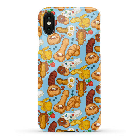Phallic Breakfast Pattern Phone Case