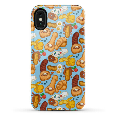 Phallic Breakfast Pattern Phone Case