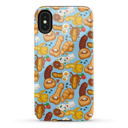 Phallic Breakfast Pattern Phone Case